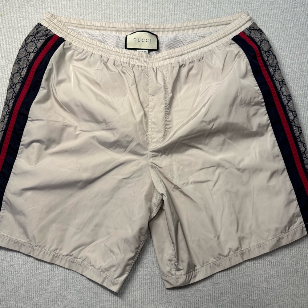 Louis Vuitton men’s mesh lined swim shorts.
